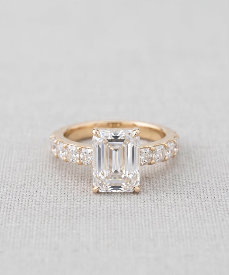 2.04 carat radiant lab-grown diamond ring, D color VS1 — sold